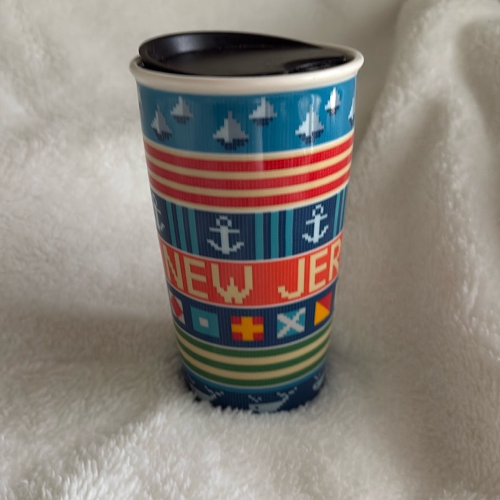 Starbucks new Jersey coffee ceramic travel mug
